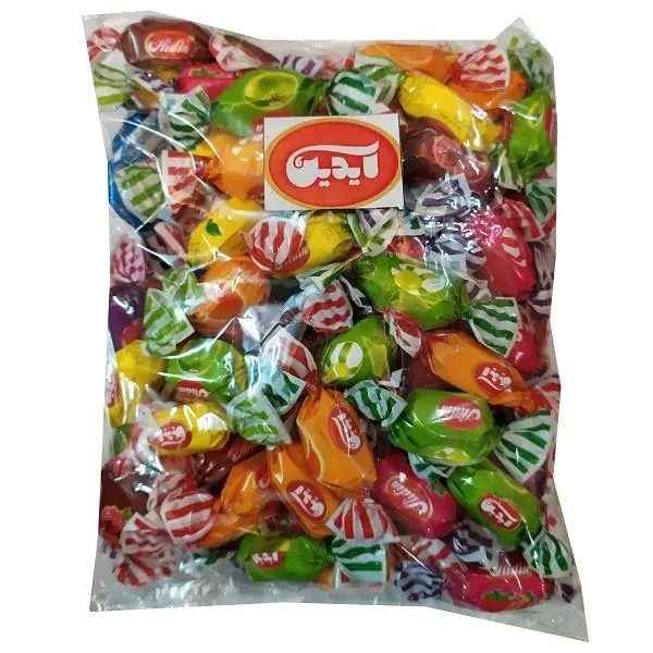 تافی دورنگ مغزدار با طعم میوه آیدین - 500 گرم - 2