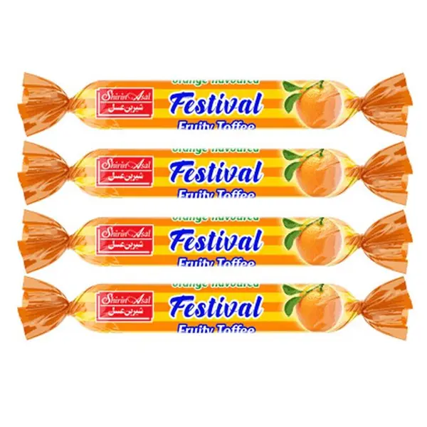 تافی مدادی با طعم پرتقال فستیوال شیرین عسل 620 گرم 100 عددی - 2