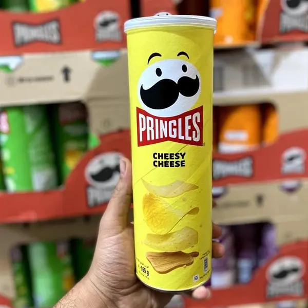 چیپس پرینگلز pringles مدل پنیری چیزی چیز cheesy cheese وزن 165 گرم - 4