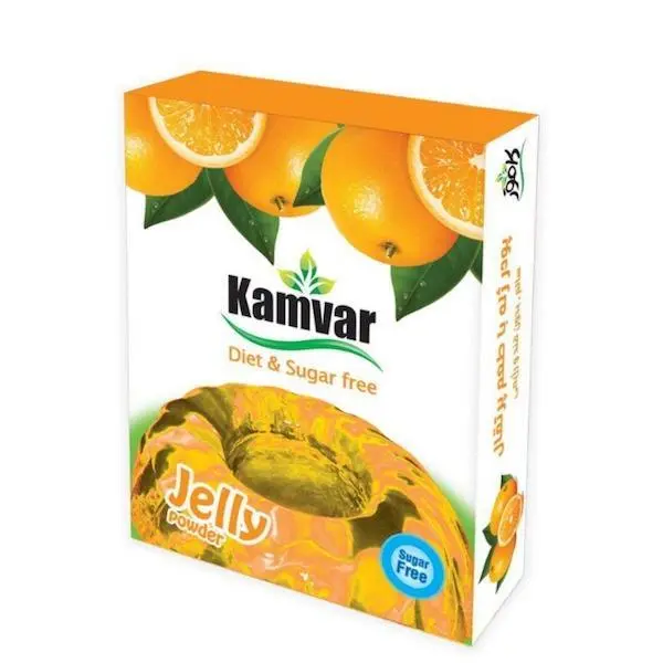 پودر ژله پرتقال بدون قند کامور - 5