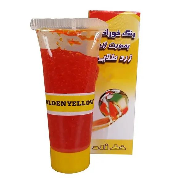 رنگ ژله ای مشکی خط زرد کد14 - 5