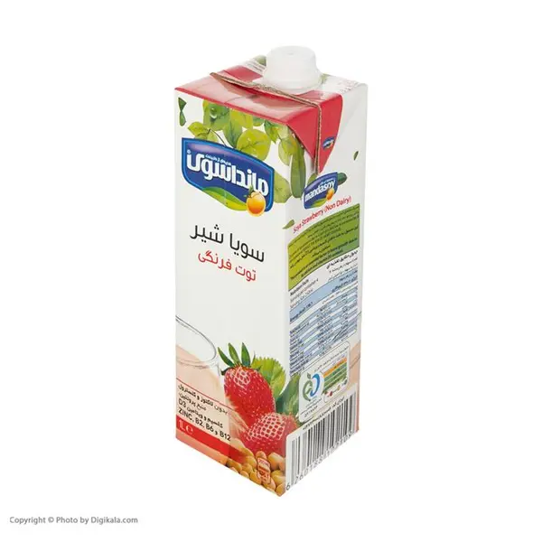 شیر سویا مانداسوی با طعم توت فرنگی - 1 لیتر - 4