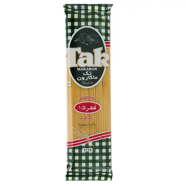 اسپاگتی قطر 1.5 تک ماکارون مقدار 500 گرمی - 2