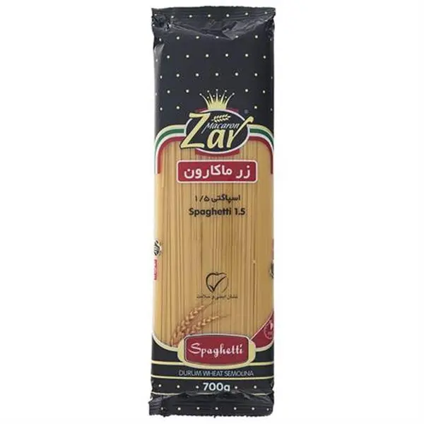 اسپاگتی قطر 1.5 زرماکارون مقدار 700 گرم