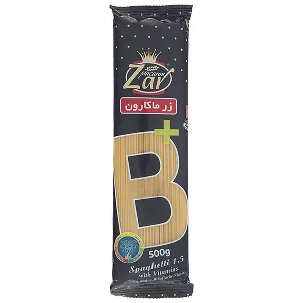 اسپاگتی قطر 1.5 حاوی ویتامین B زرماکارون مقدار 500 گرم - 5