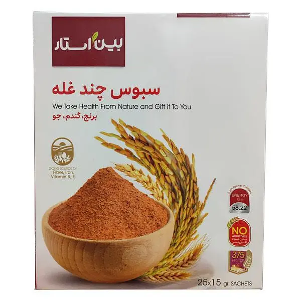 سبوس چند غله دکتربیز(بین استار)25 عددی 375 گرم