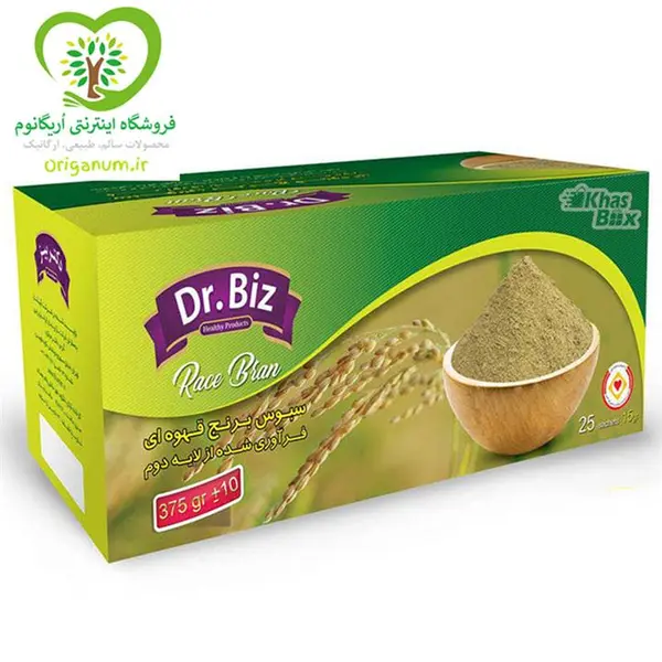 سبوس برنج قهوه‌ای دکتر بیز 375 گرم