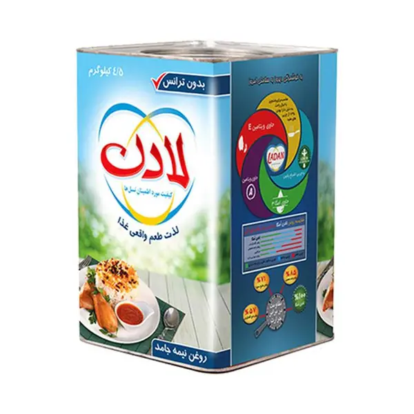 روغن جامد 5 کیلویی لادن طلایی - 5