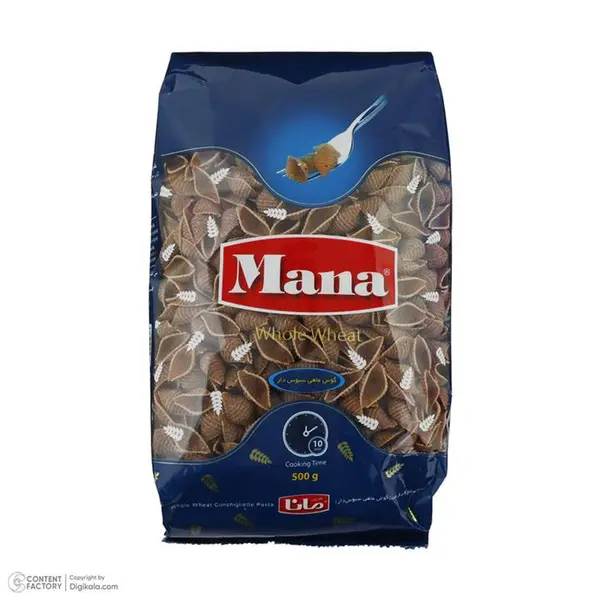 ماکارونی فرمی گوش ماهی سبوس دار مانا - 500 گرم - 4