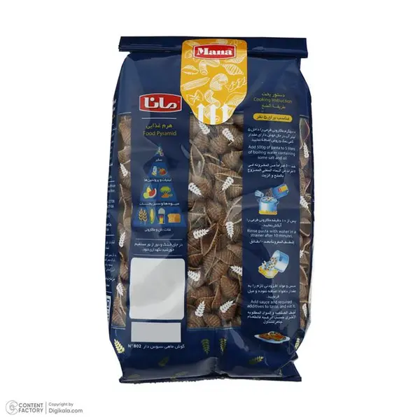 ماکارونی فرمی گوش ماهی سبوس دار مانا - 500 گرم - 3