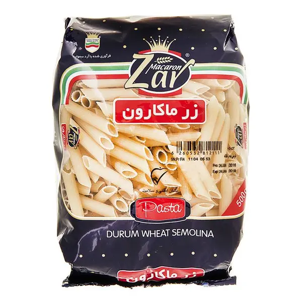 ماکارونی پنه ریگاته 500 گرمی زر‌ماکارون - 2