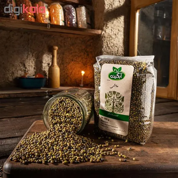 ماش سبز ارگانیک آبگینه 900 گرم - 4