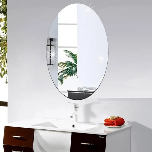 آینه چسبی نشکن طرح بیضی - 3