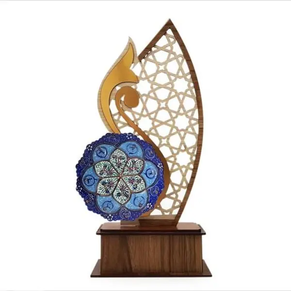 تندیس دانش آموز مشبکی و یا مینا کاری پشفاب ونیکاد و گلدانی مناسب برای هدیه و یاد بود و دکوری و کادویی صنایع دستی سایروس - 2