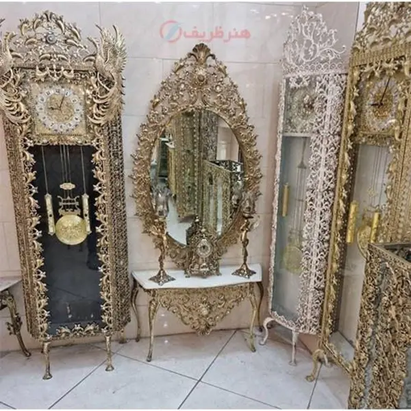 سرویس کامل آیینه و شمعدان، بسیار شیک و زیبا با کیفیت درجه 1 و عالی - 2