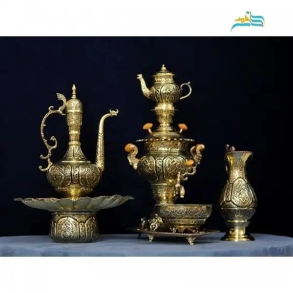سرویس سماور برنجی دکوری کد 1131 - 5