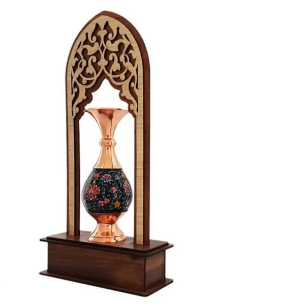 تندیس دانش آموز گلدان 16 مس و پرداز نقاشی یاد بود و دکوری و کادویی و هدیه صنایع دستی سایروس تندیس - 2