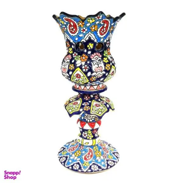 شمعدان میناکاری مدل لاله کد 9008 - 3