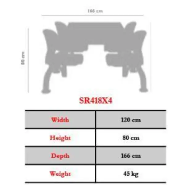 میز و صندلی چهار نفره رستورانی نیلپر R418X4 - 5