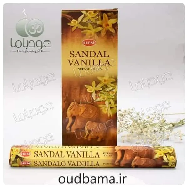 عود خوشبوکننده شاخه ای رایحه Sandal Vanilla صندل وانیل برند هم Hem - 6