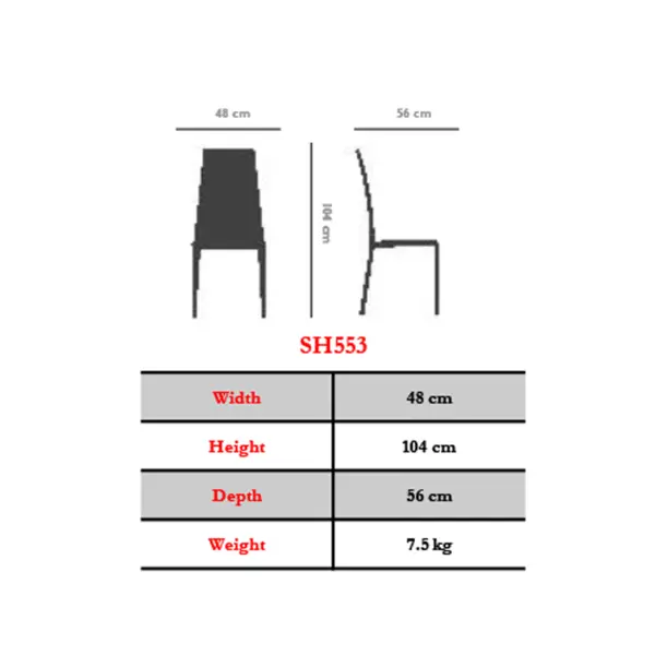 صندلی رستورانی نیلپر مدل SH553 - 2