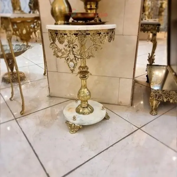 میز تلفن برنز مدل گل رز سنگ خور بهترین انتخاب برای شما - 3