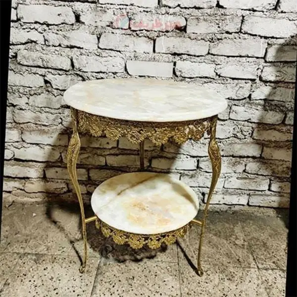 میز تلفن پایه سنگی گل رز، با کیفیت بالا و شیک - 2
