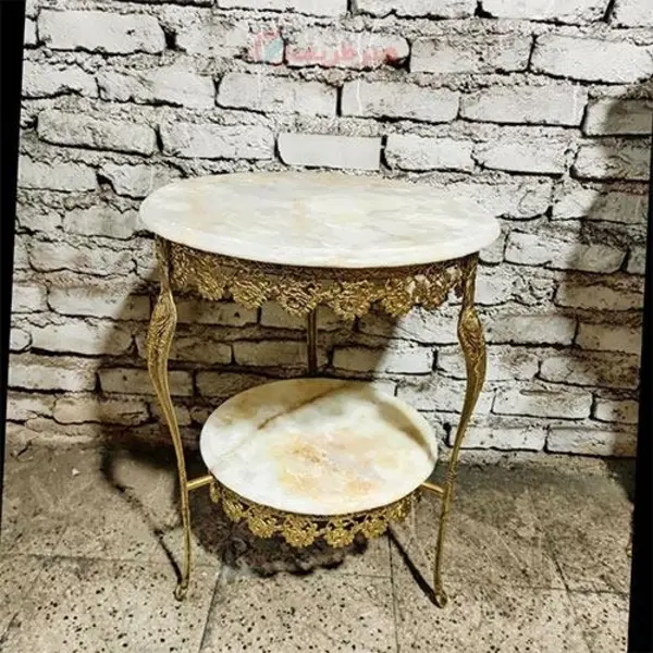 میز تلفن پایه سنگی گل رز، با کیفیت بالا و شیک - 3