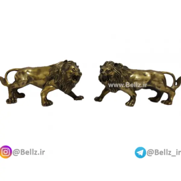 مجسمه برنزی طرح شیر کد 020030045 - 6
