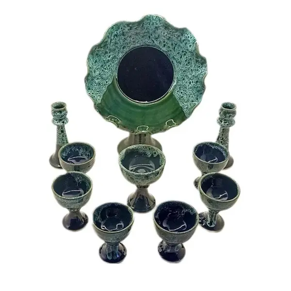 مجموعه ظروف هفت سین 10 پارچه مدل رو میزی کد a54 - 6