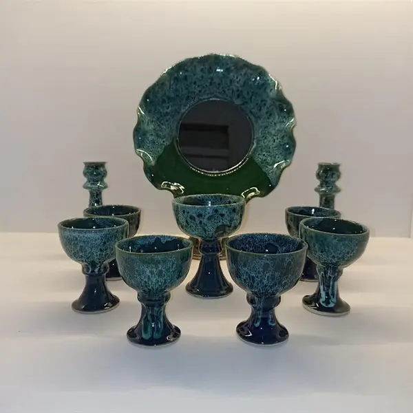 مجموعه ظروف هفت سین 10 پارچه مدل رو میزی کد a54 - 5