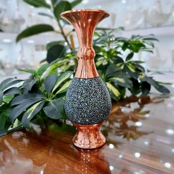 گلدان فیروزه کوبی نفیس سایز16 - 2