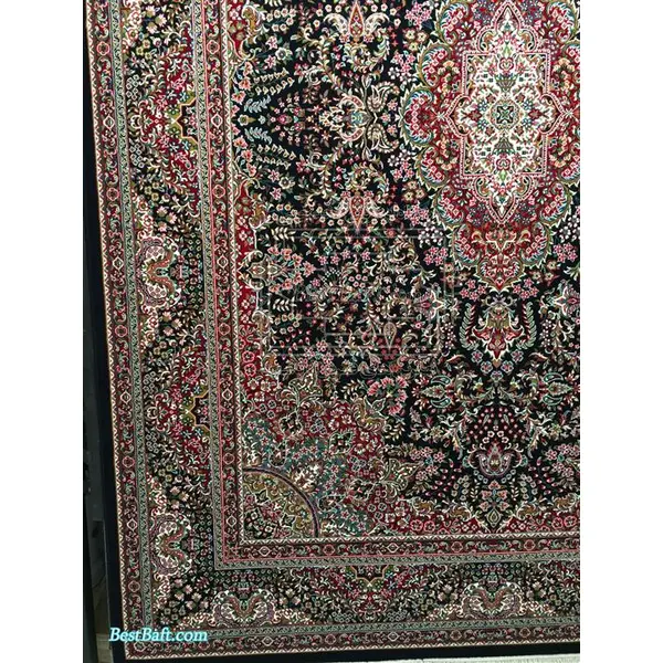 فرش زمرد مشهد کد 18110 سرمه ای 500 شانه 12 متری - 2