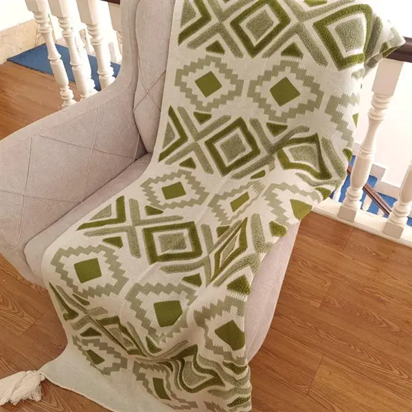 شال مبل مدل پانچدوزی کد 2 سایز 170×140 سانتیمتر - 3