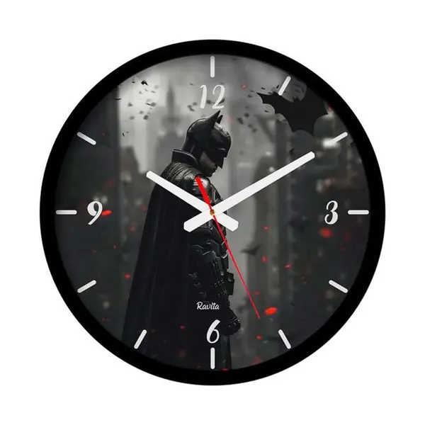 ساعت دیواری کوارتز راویتا مدل بتمن کد 3636 - 2