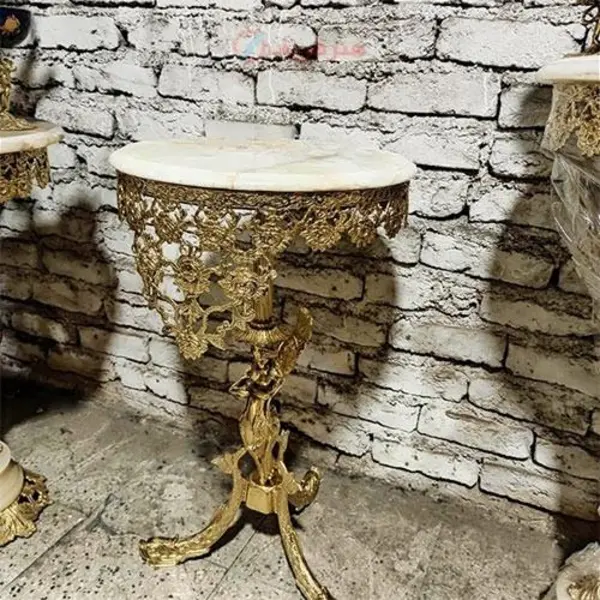 میز تلفن پایه ماهی ستون فرشته گل رز سایز 40، بسیار زیبا و شیک - 2