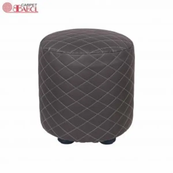 پاف پایه دار چرمی گلدوزی شده سایز 40×38 سانتیمتر - 2
