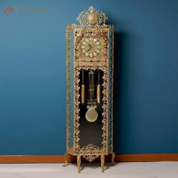 ساعت ایستاده جلو صاف جنس بدنه آلیاژ و رنگ طلایی آبکاری شده با ضمانت 5 ساله - 2