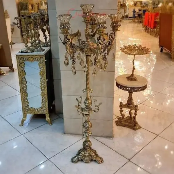 کنار سالنی پایه دار طرح فوق العاده زیبا مدل ملاعکه 6 لامپ