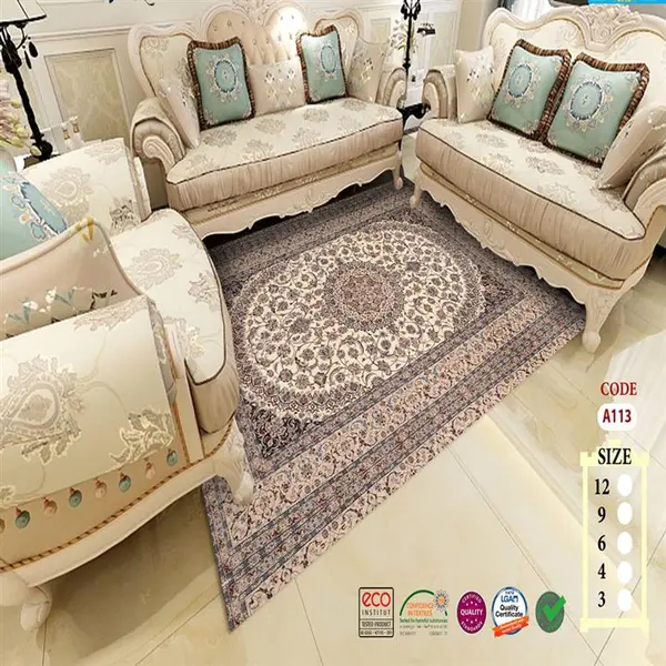 روفرشی کشدار مخمل شانل 6 متری قهوه ای کد 113 - 2