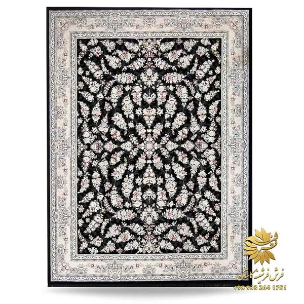 فرش افشان رنگی 700 شانه طرح ژینوس سرمه ای - 2