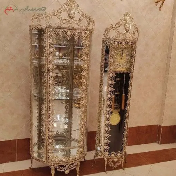 ست ساعت ایستاده و ویترین مدل گل آفتابگردان بزرگ و طراحی شیک و به روز کد 8005m - 2