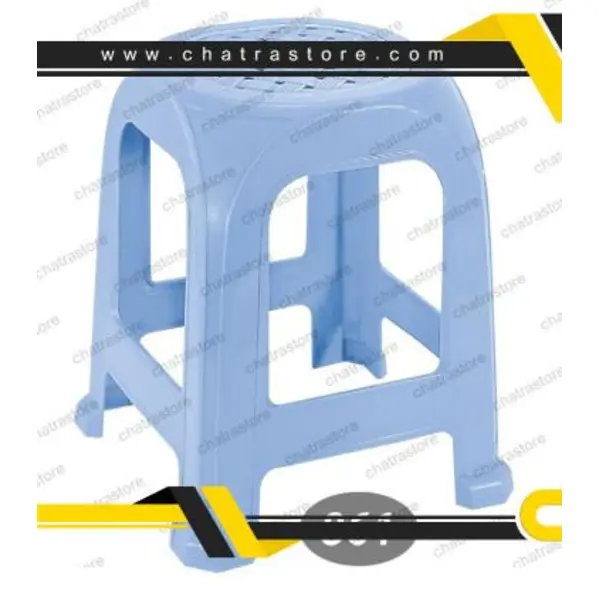 چهارپایه پلاستیکی حصیری متوسط برند ناصر مدل پافیلی کد 861 - 2