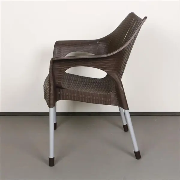صندلی دسته دار حصیری پایه فلزی ناصر پلاستیک کد 991 - 5