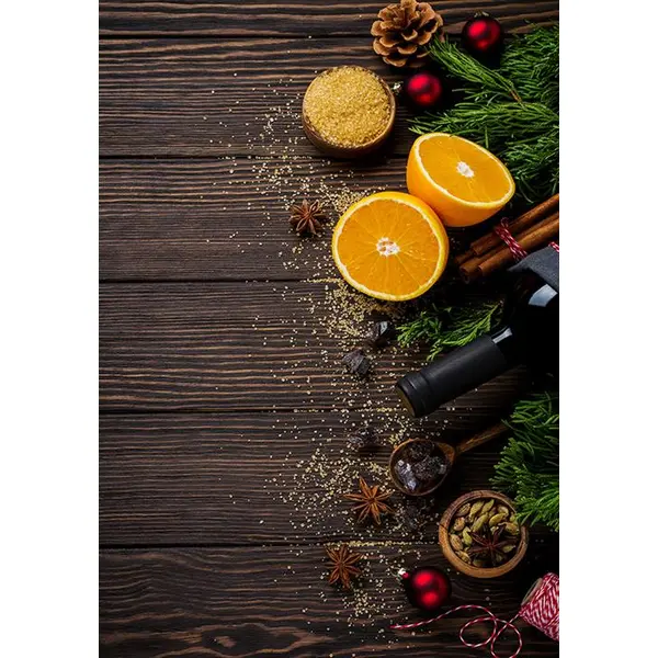 فرش آشپزخانه طرح چوب و پرتقال کد AHC-888-1