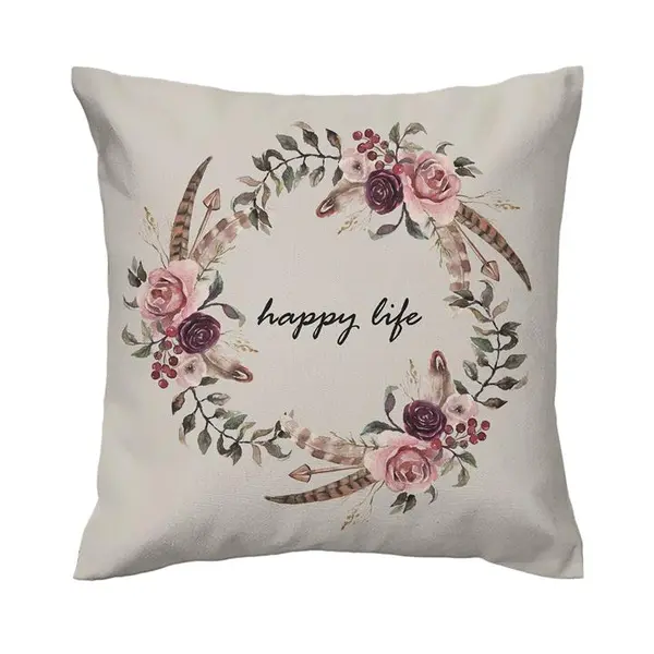 کاور کوسن طرح happy life کد 4128 - 3