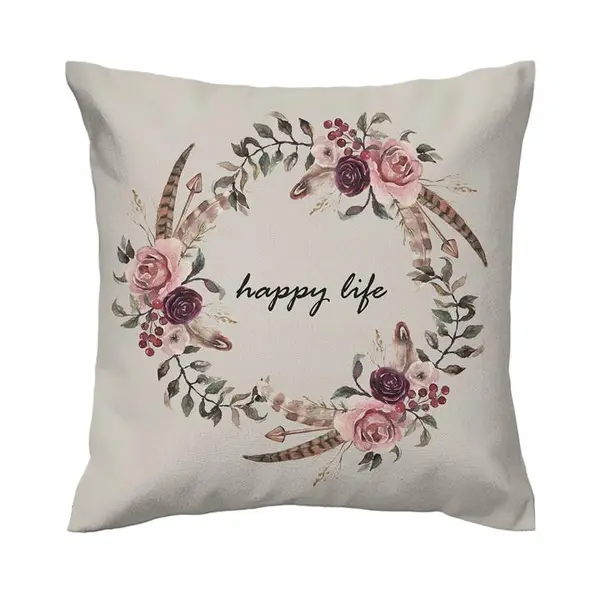 کاور کوسن طرح happy life کد 4128 - 2