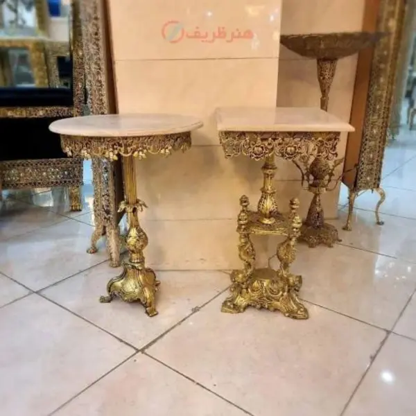 میز تلفن روکش برنز کد honar013 - 3