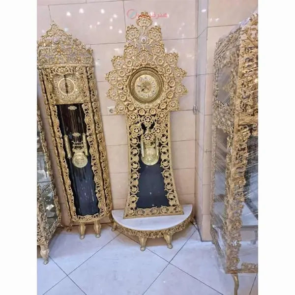 ساعت ایستاده لاکچری روکش برنز کد honar370 - 3