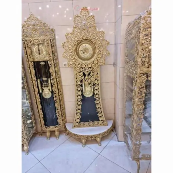ساعت ایستاده لاکچری روکش برنز کد honar370 - 2